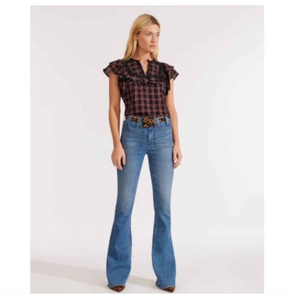 Veronica Beard Beverly Blue Flare Jeans